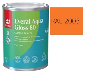 TIKKURILA Everal Aqua Gloss [80] 0,9l Połysk KOLOR POMARAŃCZOWY PASTELOWY RAL 2003