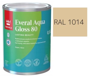 TIKKURILA Everal Aqua Gloss [80] 0,9l Połysk KOLOR SŁOMKOWY RAL 1014