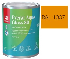 TIKKURILA Everal Aqua Gloss [80] 0,9l Połysk KOLOR NARCYZOWY RAL 1007
