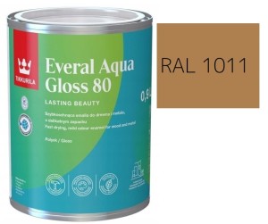 TIKKURILA Everal Aqua Gloss [80] 0,9l Połysk KOLOR IRCHOWO BEŻOWY RAL 1011