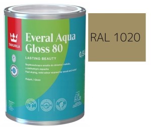 TIKKURILA Everal Aqua Gloss [80] 0,9l Połysk KOLOR PIASKOWY RAL 1020