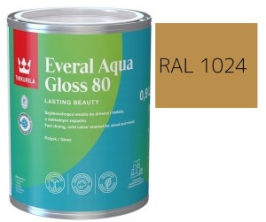 TIKKURILA Everal Aqua Gloss [80] 0,9l Połysk KOLOR OCHRA ŻÓŁTY RAL 1024