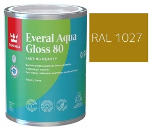 TIKKURILA Everal Aqua Gloss [80] 0,9l Połysk KOLOR CURRY RAL 1027