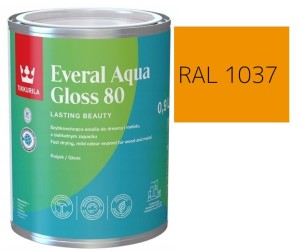 TIKKURILA Everal Aqua Gloss [80] 0,9l Połysk KOLOR SŁONECZNY  RAL 1037