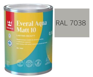 TIKKURILA Everal Aqua Matt [10]  0,9L KOLOR SZARY AGATOWY RAL 7038