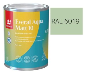 TIKKURILA Everal Aqua Matt [10]  0,9L KOLOR ZIELONY PASTELOWY RAL 6019
