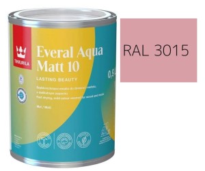 TIKKURILA Everal Aqua Matt [10]  0,9L KOLOR RÓŻOWY JASNY RAL 3015