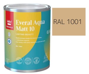 TIKKURILA Everal Aqua Matt [10]  0,9L KOLOR BEŻOWY RAL 1001