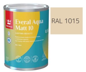 TIKKURILA Everal Aqua Matt [10]  0,9L KOLOR KREMOWY RAL 1015