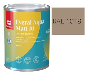 TIKKURILA Everal Aqua Matt [10]  0,9L KOLOR IRCHOWO SZARY RAL 1019