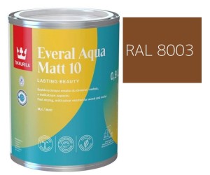 TIKKURILA Everal Aqua Matt [10]  0,9L KOLOR BRĄZ MIODOWY  RAL 8003