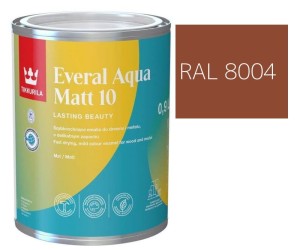 TIKKURILA Everal Aqua Matt [10]  0,9L KOLOR CEGLASTY  RAL 8004
