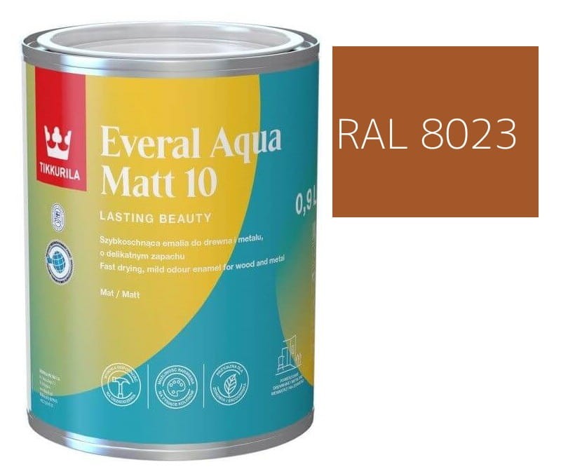 TIKKURILA Everal Aqua Matt [10]  0,9L KOLOR TIK RAL 8023
