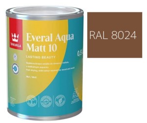 TIKKURILA Everal Aqua Matt [10]  0,9L KOLOR BEŻOWO BRĄZOWY RAL 8024