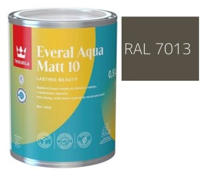 TIKKURILA Everal Aqua Matt [10]  0,9L KOLOR BRĄZOWO SZARY RAL 7013