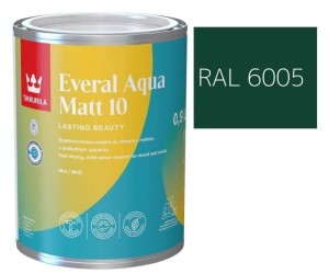 TIKKURILA Everal Aqua Matt [10]  0,9L KOLOR ZIELONY MECH RAL 6005