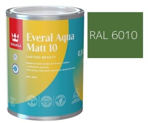 TIKKURILA Everal Aqua Matt [10]  0,9L KOLOR ZIELONY TRAWIASTY RAL 6010