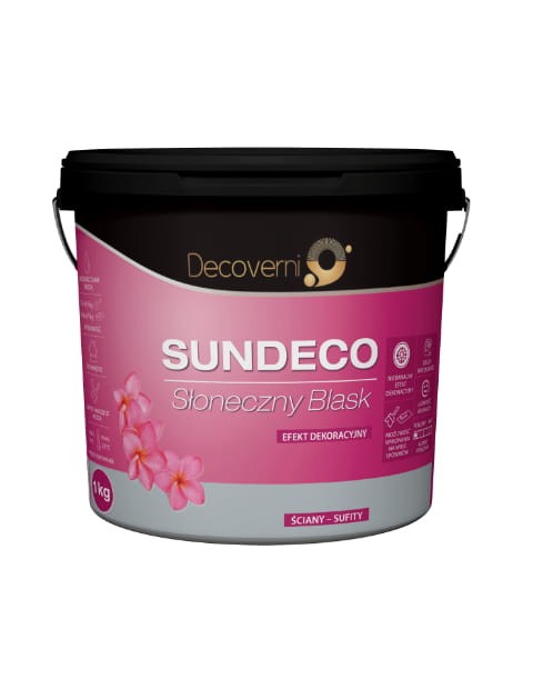 SUNDECO Farba metaliczna z piaskiem 1kg ok 8m2 + GRUNT