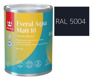 TIKKURILA Everal Aqua Matt [10]  0,9L KOLOR CZARNO NIEBIESKI RAL 5004