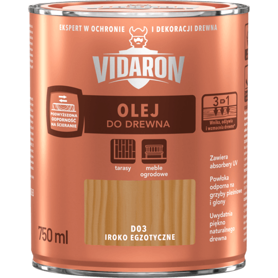 VIDARON Olej do drewna 0,75L Iroko Egzotyczne D03