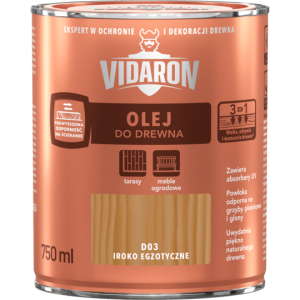 VIDARON Olej do drewna 0,75L Iroko Egzotyczne D03