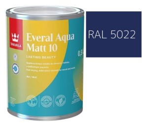 TIKKURILA Everal Aqua Matt [10]  0,9L KOLOR GRANATOWY RAL 5022
