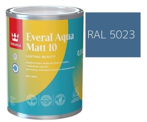 TIKKURILA Everal Aqua Matt [10]  0,9L KOLOR BŁĘKITNY POPIELATY RAL 5023