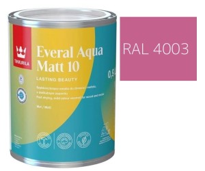 TIKKURILA Everal Aqua Matt [10]  0,9L KOLOR WRZOSOWY RAL 4003