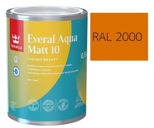 TIKKURILA Everal Aqua Matt [10]  0,9L KOLOR POMARAŃCZOWO ŻÓŁTY RAL 2000