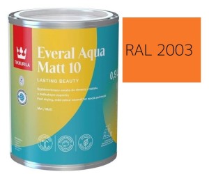 TIKKURILA Everal Aqua Matt [10]  0,9L KOLOR POMARAŃCZOWY PASTELOWY RAL 2003