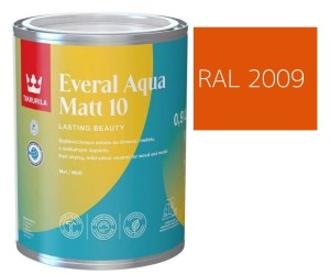 TIKKURILA Everal Aqua Matt [10]  0,9L KOLOR POMARAŃCZOWY OSTRZEGAWCZY RAL 2009