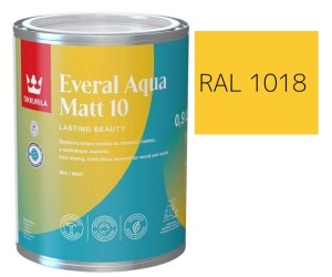 TIKKURILA Everal Aqua Matt [10]  0,9L KOLOR CYNKOWY RAL 1018