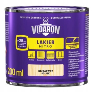 VIDARON Lakier nitro 0,2L Bezbarwny Połysk