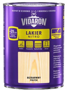 VIDARON Lakier nitro 0,75L Bezbarwny Połysk