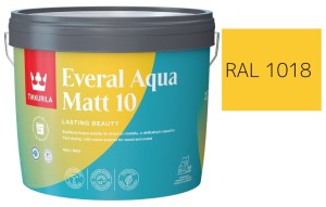 TIKKURILA Everal Aqua Matt [10]  2,7L KOLOR CYNKOWY RAL 1018