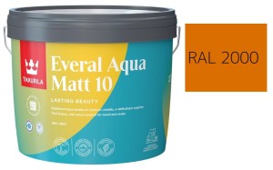TIKKURILA Everal Aqua Matt [10]  2,7L KOLOR POMARAŃCZOWO ŻÓŁTY RAL 2000