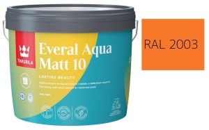 TIKKURILA Everal Aqua Matt [10]  2,7L KOLOR POMARAŃCZOWY PASTELOWY  RAL 2003