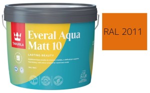 TIKKURILA Everal Aqua Matt [10]  2,7L KOLOR POMARAŃCZOWY GŁĘBOKI RAL 2011