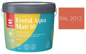 TIKKURILA Everal Aqua Matt [10]  2,7L KOLOR POMARAŃCZOWY ŁOSOSIOWY RAL 2012