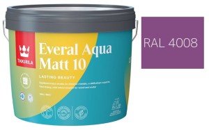 TIKKURILA Everal Aqua Matt [10]  2,7L KOLOR FIOLETOWY SYGNAŁOWY RAL 4008