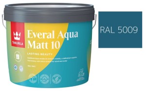 TIKKURILA Everal Aqua Matt [10]  2,7L KOLOR NIEBIESKI AZUROWY RAL 5009