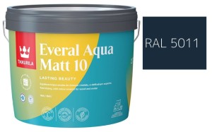 TIKKURILA Everal Aqua Matt [10]  2,7L KOLOR GRANATOWY STALOWY RAL 5011