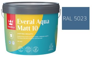 TIKKURILA Everal Aqua Matt [10]  2,7L KOLOR BŁEKITNY POPIELATY RAL 5023