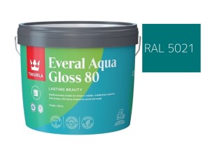 TIKKURILA Everal Aqua Gloss [80] 2,7l Połysk KOLOR TURKUSOWY ŚREDNI RAL 5021