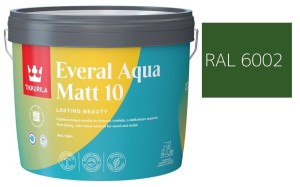 TIKKURILA Everal Aqua Matt [10]  2,7L KOLOR ZIELONY LIŚĆ RAL 6002