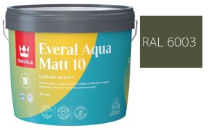 TIKKURILA Everal Aqua Matt [10]  2,7L KOLOR ZIELONY OLIWKOWY RAL 6003