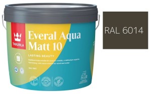 TIKKURILA Everal Aqua Matt [10]  2,7L KOLOR OLIWKOWY RAL 6014