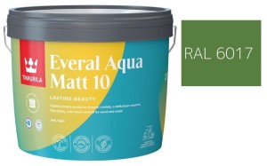 TIKKURILA Everal Aqua Matt [10]  2,7L KOLOR ZIELEŃ MAJOWA RAL 6017