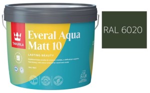 TIKKURILA Everal Aqua Matt [10]  2,7L KOLOR ZIELONY CHROMOWY RAL 6020