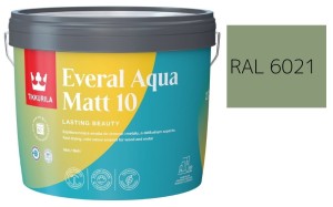 TIKKURILA Everal Aqua Matt [10]  2,7L KOLOR ZIELONY BLADY RAL 6021
